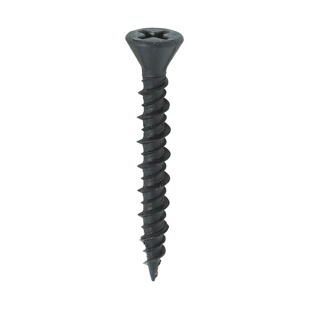Drywall Dense Board Screws - PH - Reduced Countersunk - High-Low Thread - Black - 3.9x30