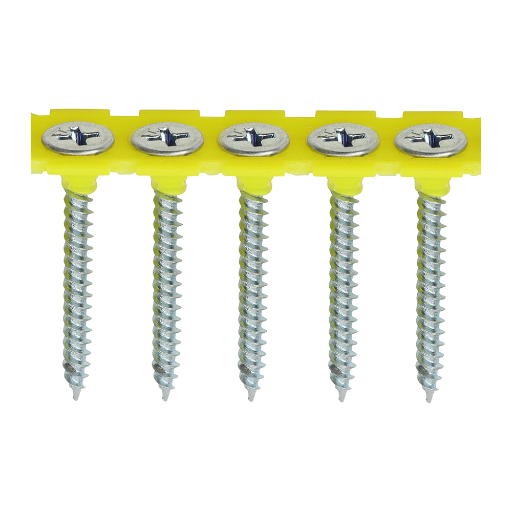 Collated Drywall Screws - PH - Bugle - Fine Thread - Zinc - 3.5x35