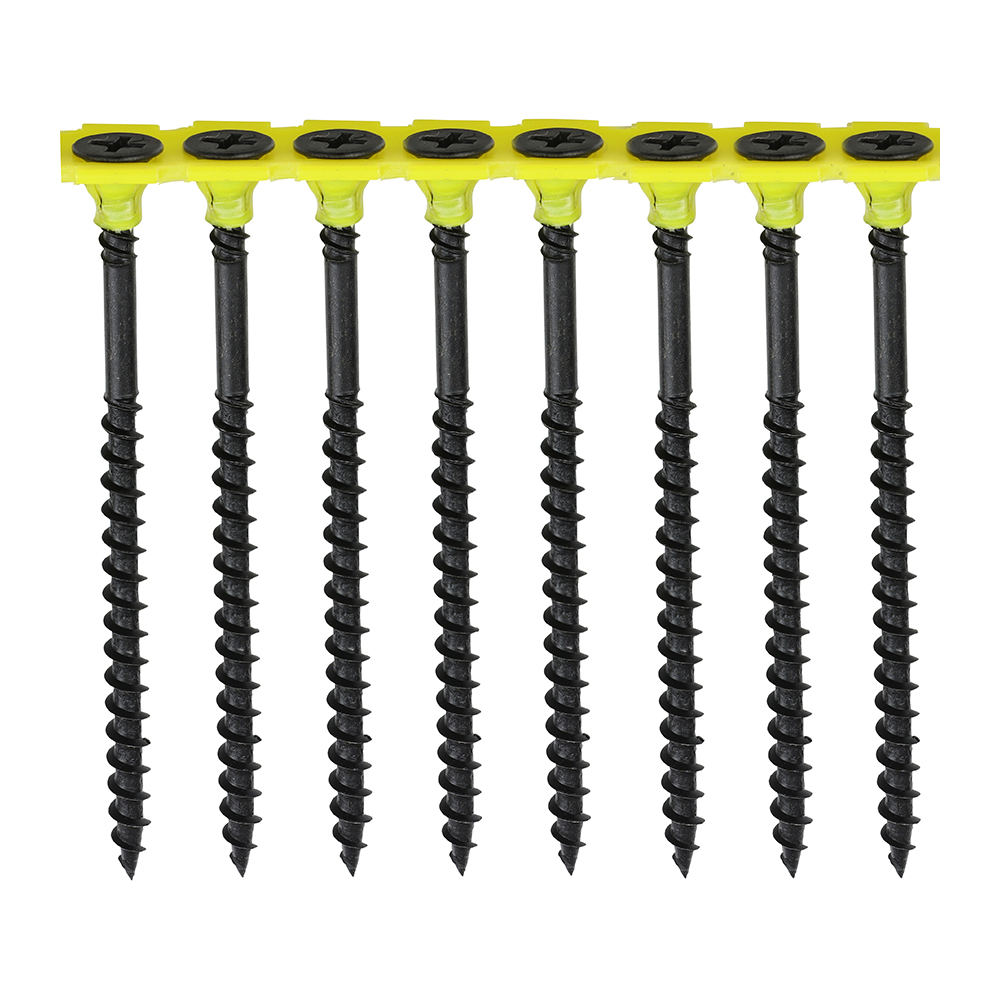 Collated Drywall Screws - PH - Bugle - Coarse Thread - Black - 3.5x38