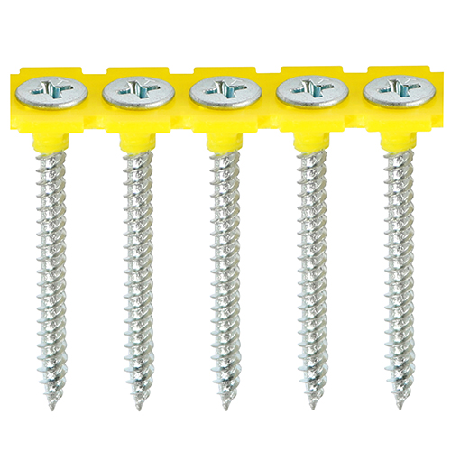 Collated Drywall Screws - PH - Bugle - Fine Thread - Zinc - 3.5x38