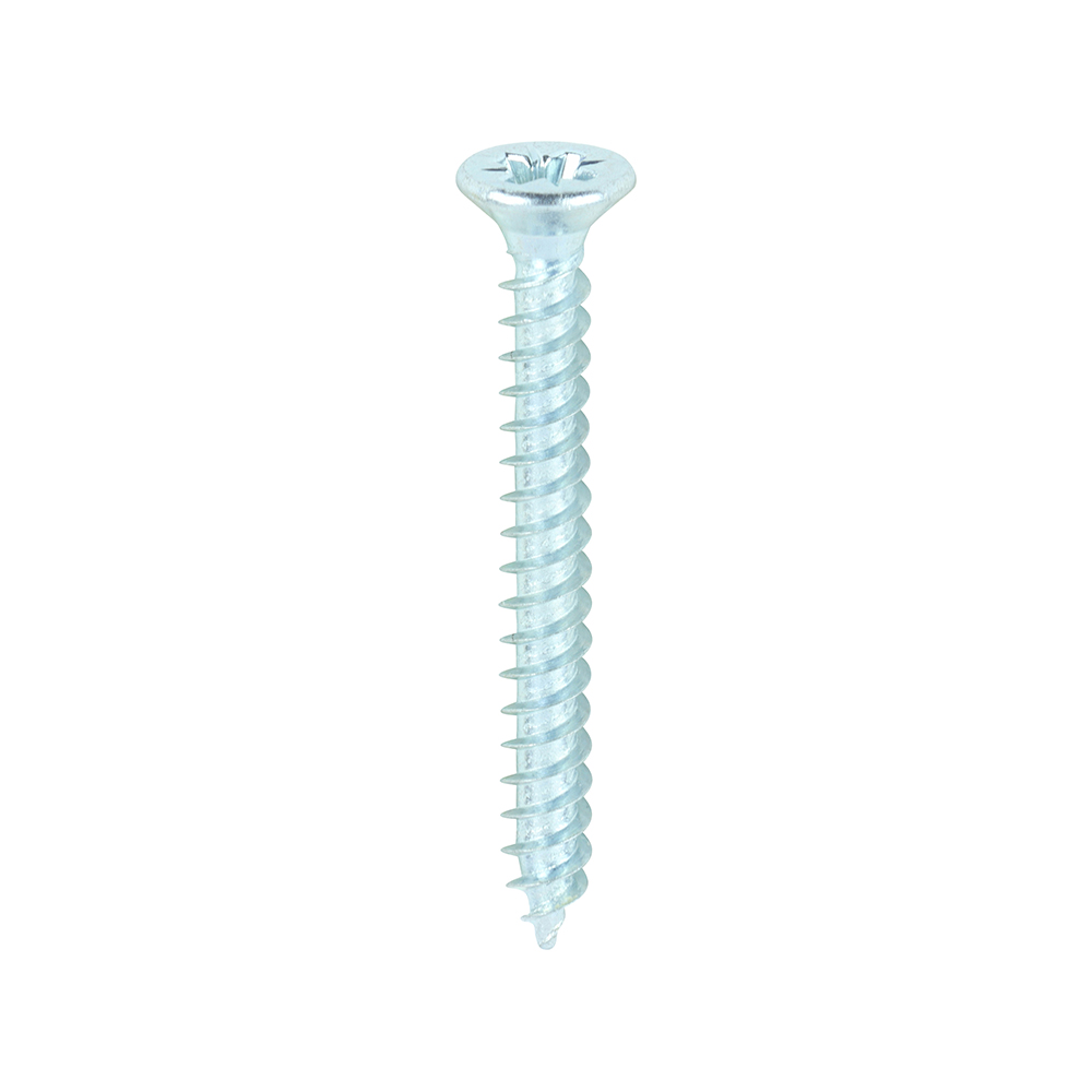 Twin-Threaded Woodscrews - PZ - Double Countersunk - Zinc - 4x1