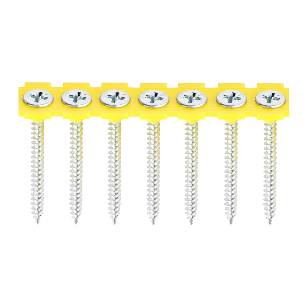 Collated Drywall Screws - PH - Bugle - Fine Thread - Zinc - 3.5x42