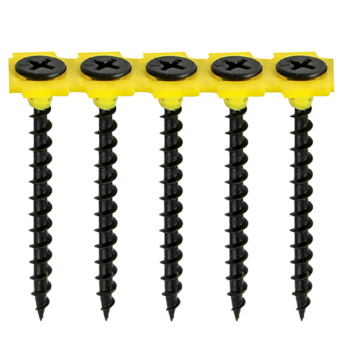 Collated Drywall Screws - PH - Bugle - Coarse Thread - Black - 3.5x45 Tub