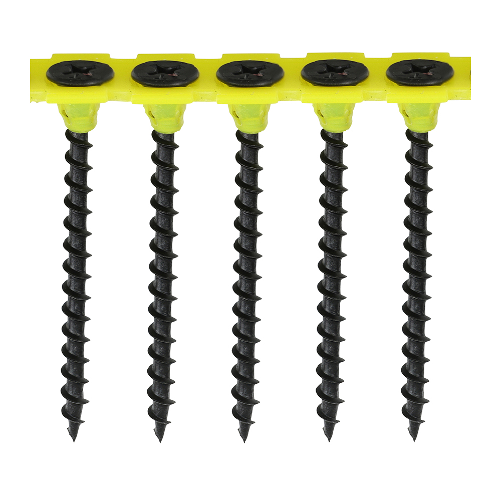 Collated Drywall Screws - PH - Bugle - Coarse Thread - Black - 3.5x50