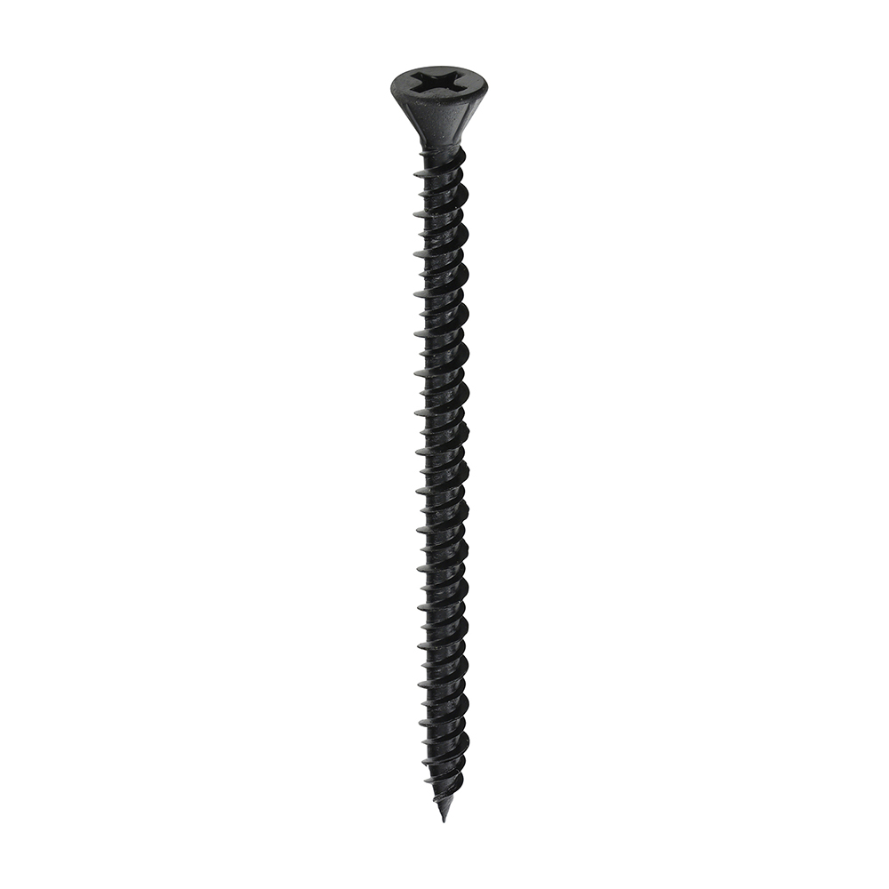 Drywall Dense Board Screws - PH - Reduced Countersunk - High-Low Thread - Black - 3.9x55