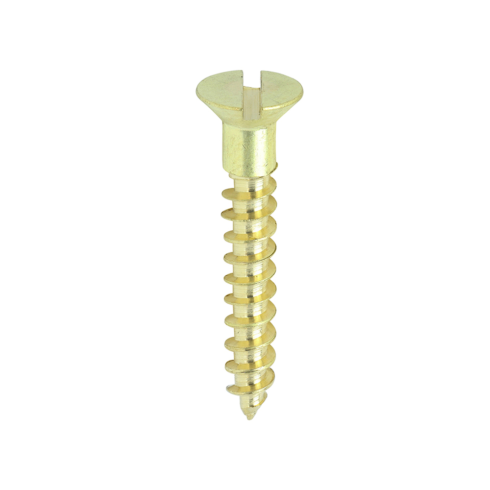 Solid Brass Timber Screws - SLOT - Countersunk - 7x1