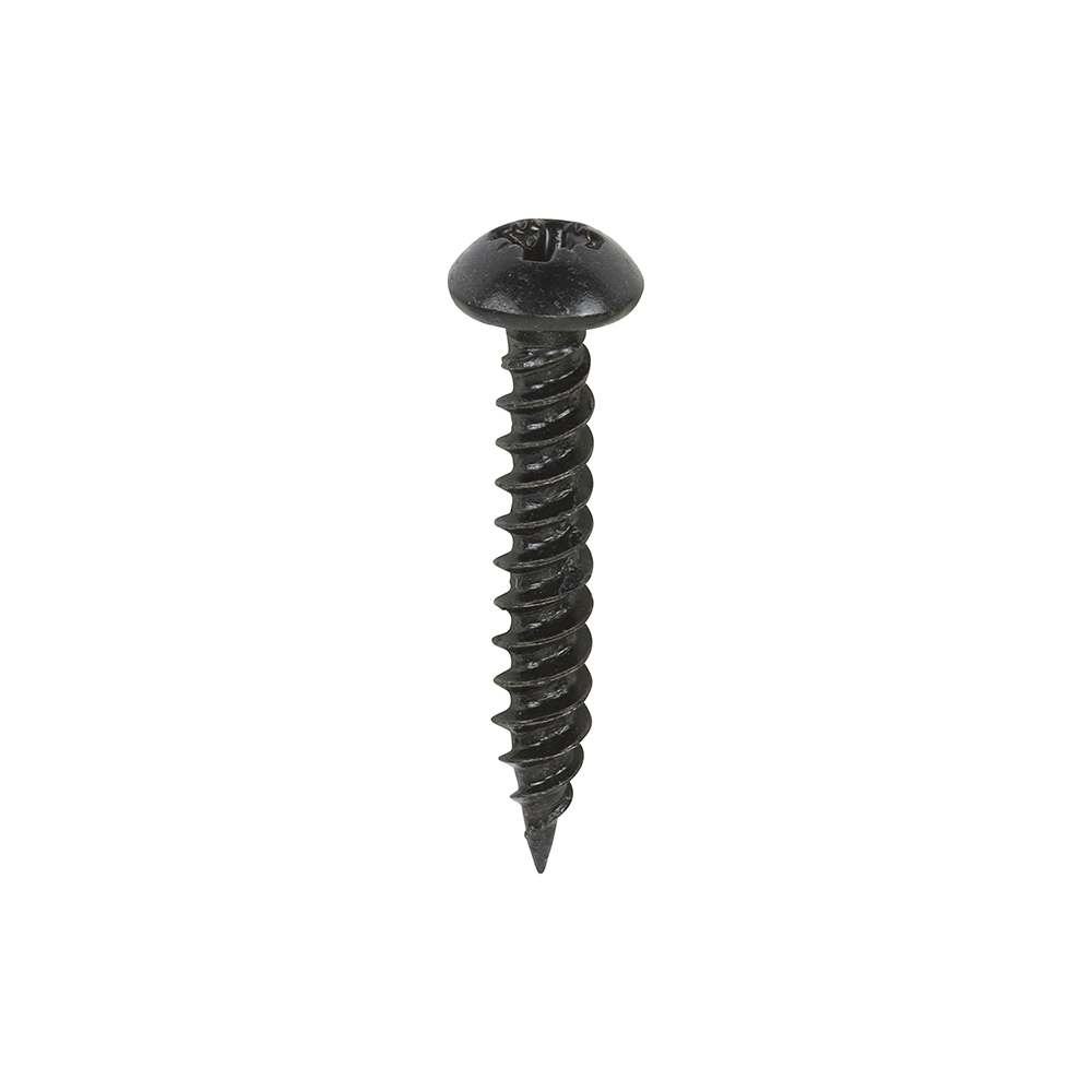 Blackjax Woodscrews - PZ - Round - Black Organic - 8x1