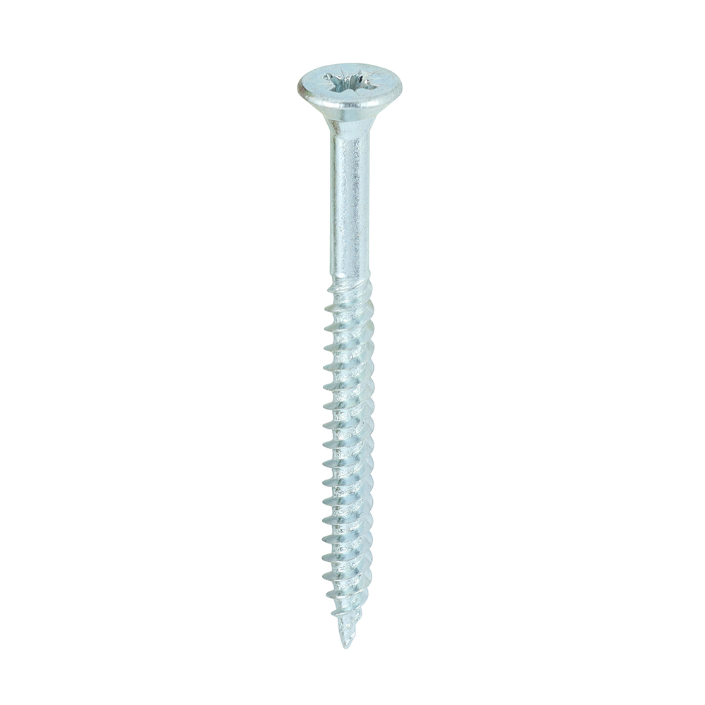 Twin-Threaded Woodscrews - PZ - Double Countersunk - Zinc - 8x2