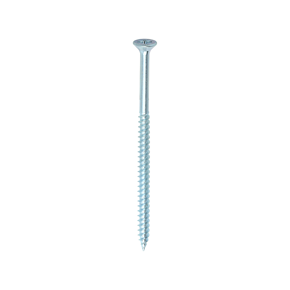 Twin-Threaded Woodscrews - PZ - Double Countersunk - Zinc - 8x3