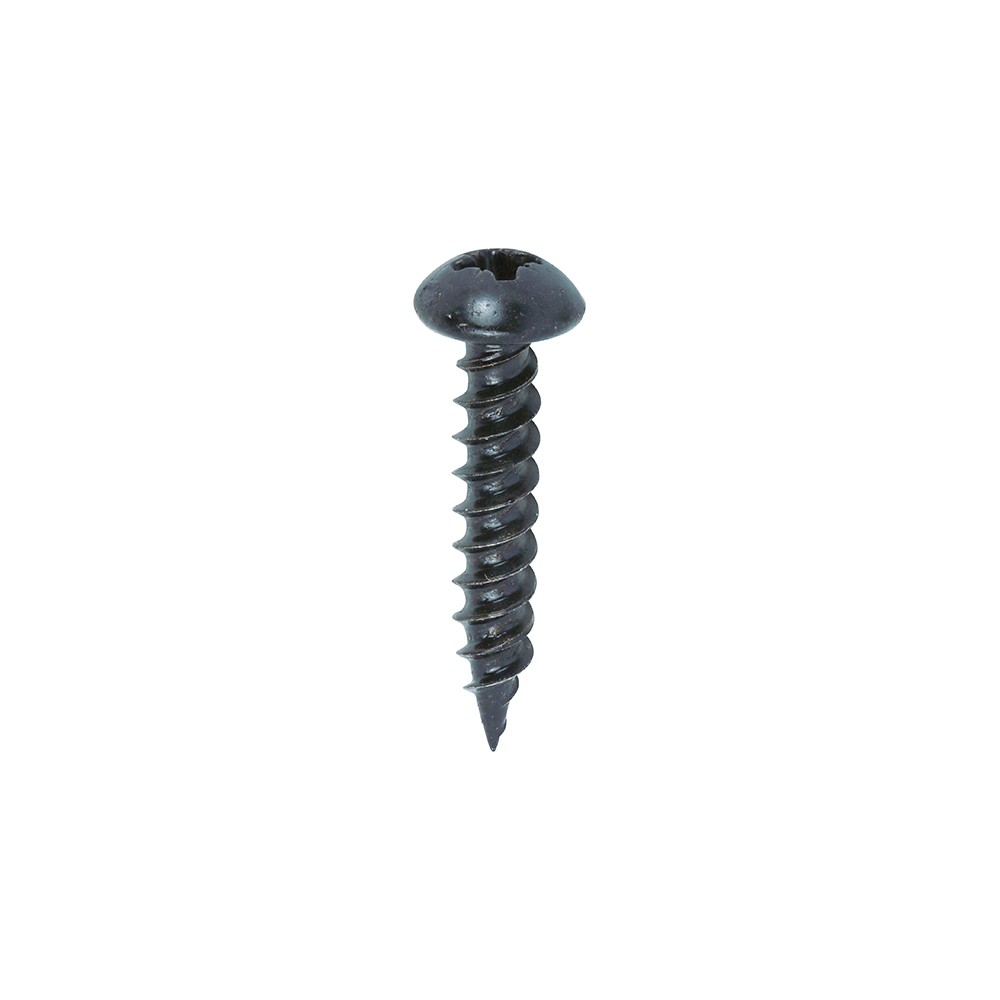 Blackjax Woodscrews - PZ - Round - Black Organic - 10x1