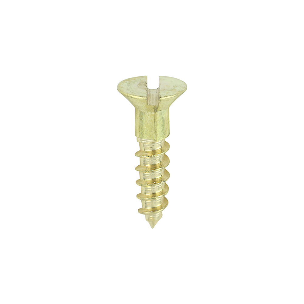 Solid Brass Timber Screws - SLOT - Countersunk - 4x1/2