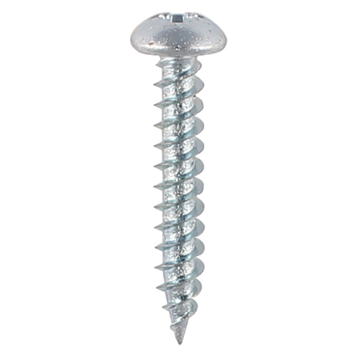 Twin-Threaded Woodscrews - PZ - Round - Zinc - 4x1/2