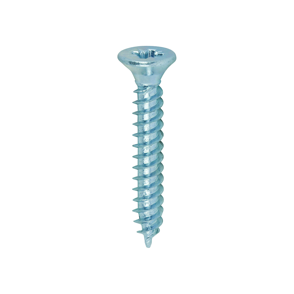 Twin-Threaded Woodscrews - PZ - Double Countersunk - Zinc - 4x3/4