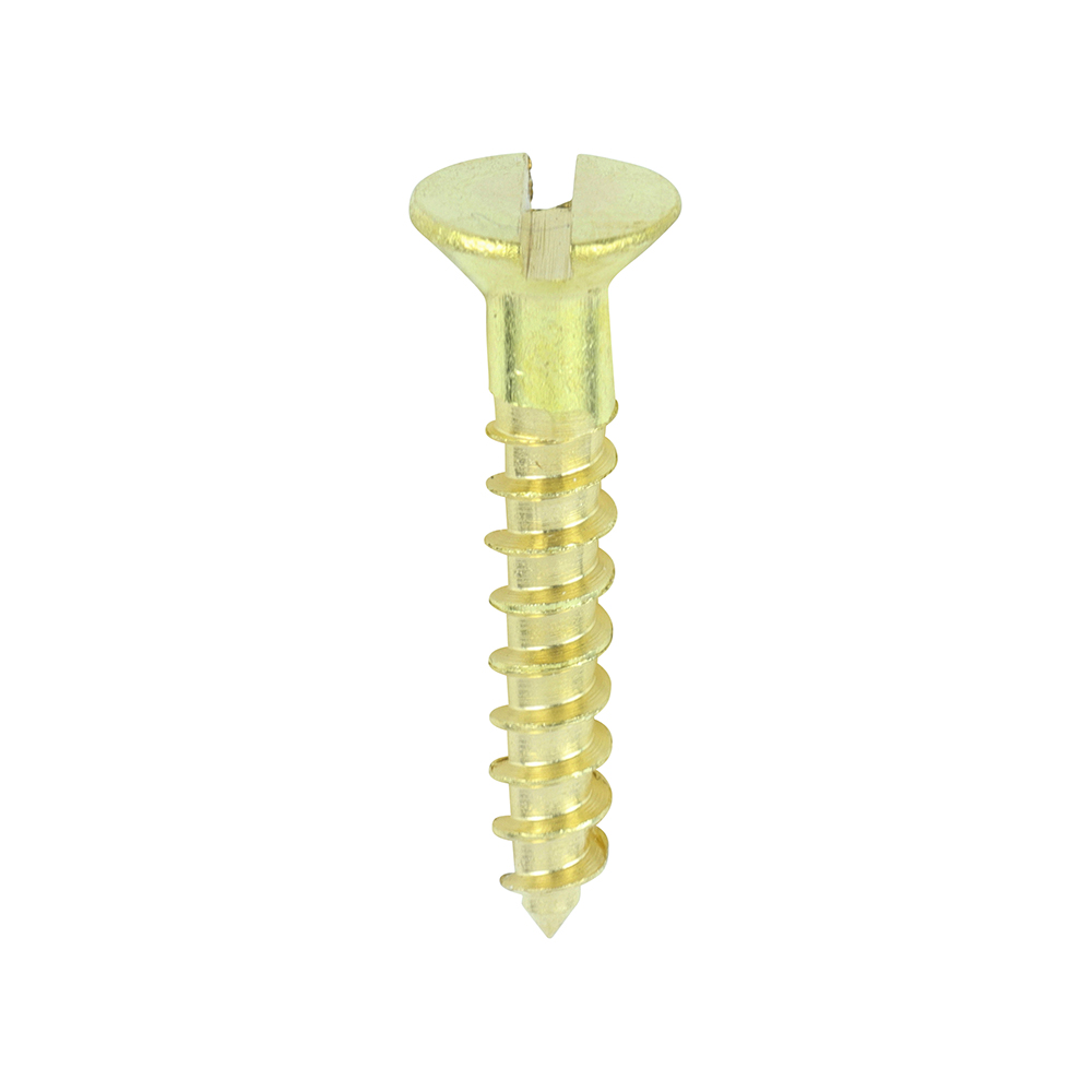Solid Brass Timber Screws - SLOT - Countersunk - 4x5/8