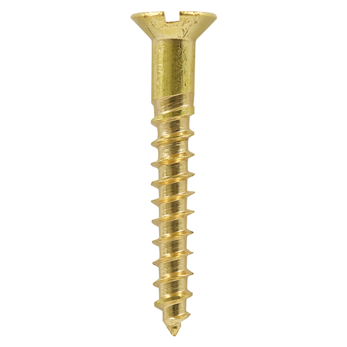 Solid Brass Timber Screws - SLOT - Countersunk - 6x3/4