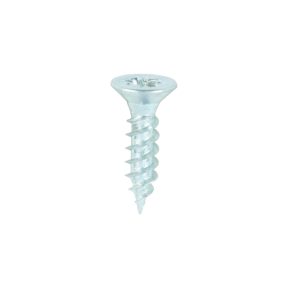 Twin-Threaded Woodscrews - PZ - Double Countersunk - Zinc - 7x5/8