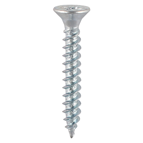 Twin-Threaded Woodscrews - PZ - Double Countersunk - Zinc - 8x1/2