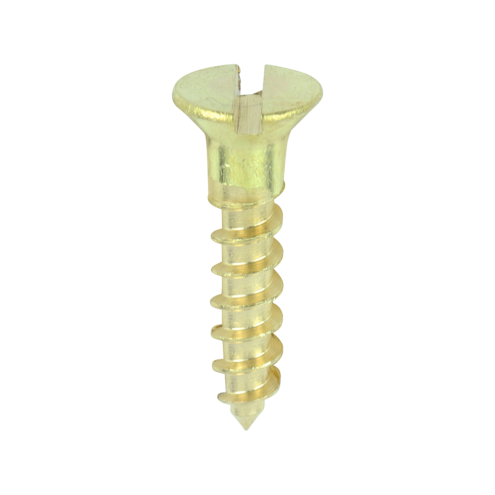 Solid Brass Timber Screws - SLOT - Countersunk - 8x3/4