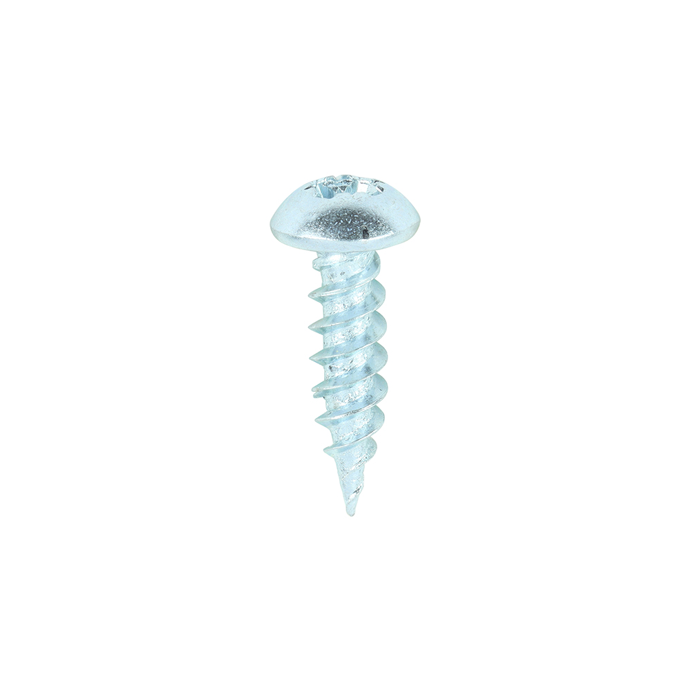 Twin-Threaded Woodscrews - PZ - Round - Zinc - 8x5/8