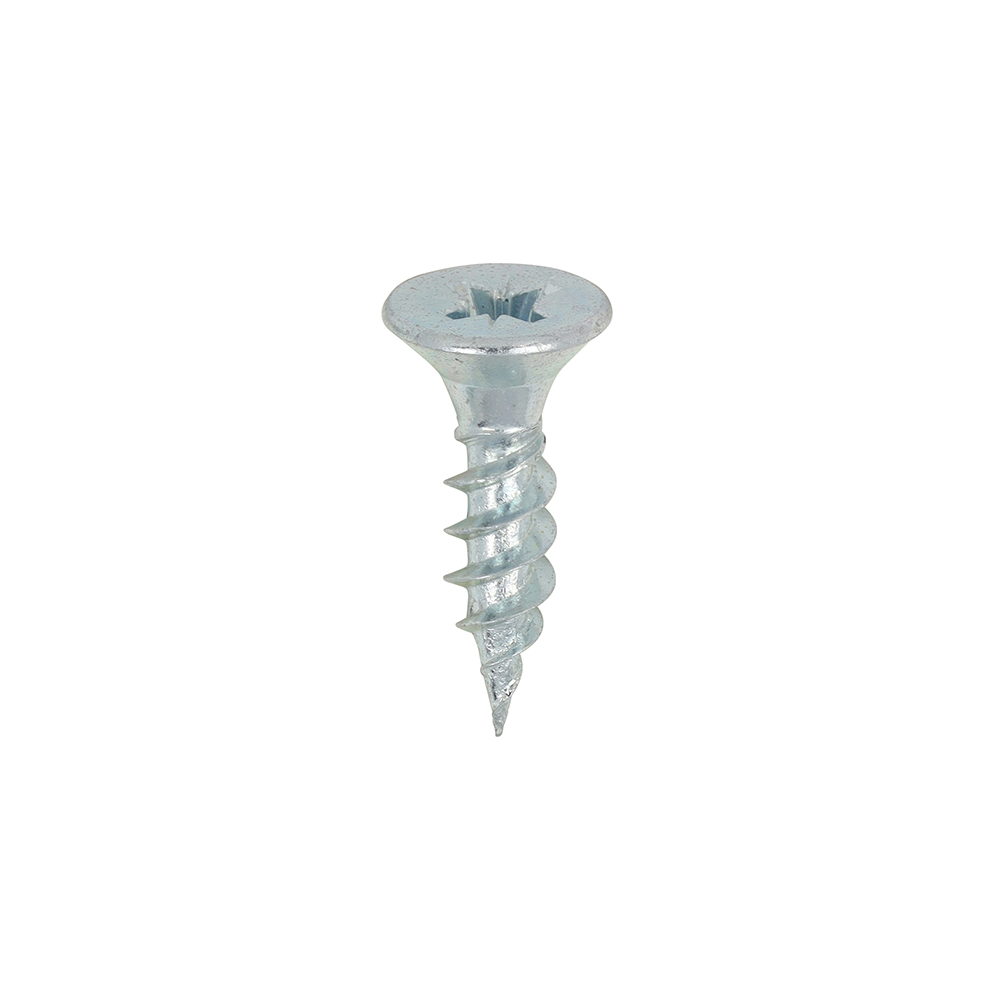Twin-Threaded Woodscrews - PZ - Double Countersunk - Zinc - 10x3/4
