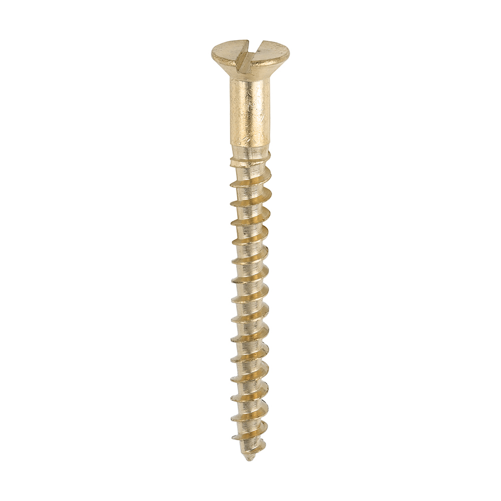Solid Brass Timber Screws - SLOT - Countersunk - 6x11/2