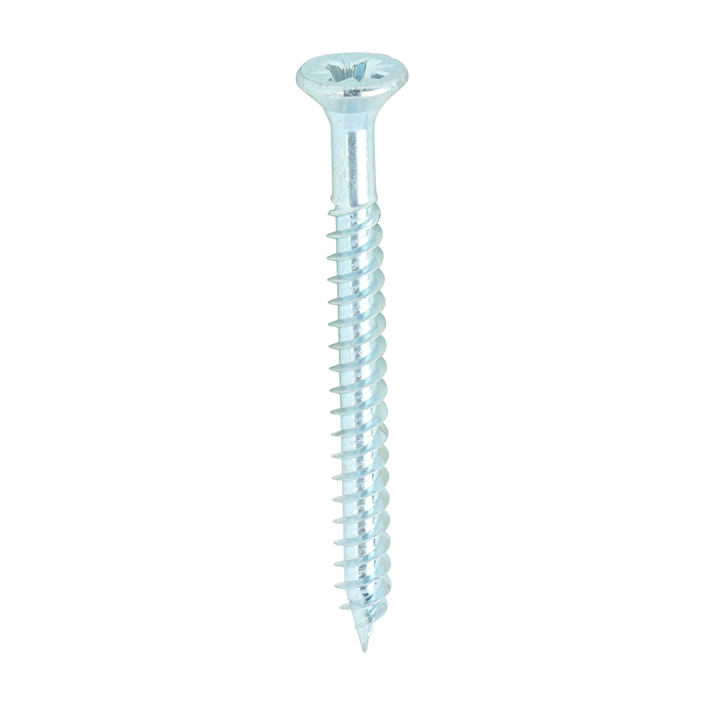 Twin-Threaded Woodscrews - PZ - Double Countersunk - Zinc - 6x11/2