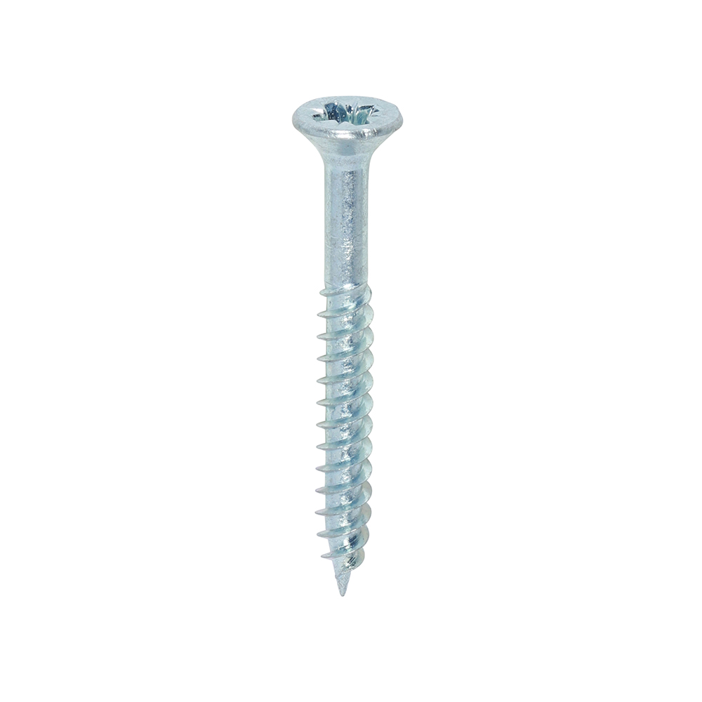 Twin-Threaded Woodscrews - PZ - Double Countersunk - Zinc - 6x11/4