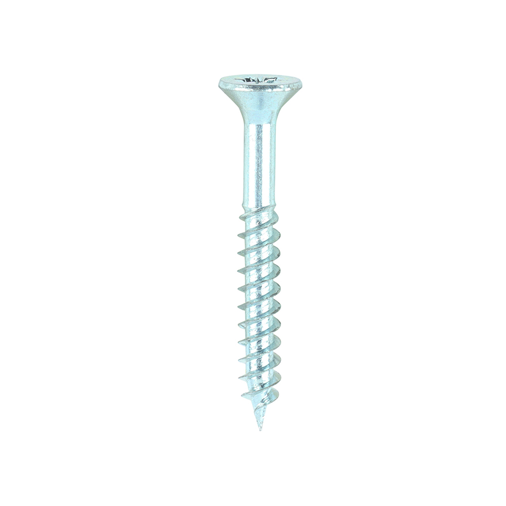 Twin-Threaded Woodscrews - PZ - Double Countersunk - Zinc - 7x11/4