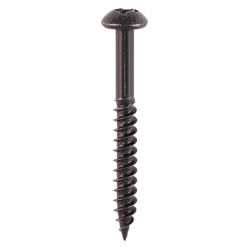 Blackjax Woodscrews - PZ - Round - Black Organic - 8x11/4