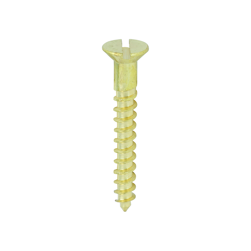 Solid Brass Timber Screws - SLOT - Countersunk - 8x11/4