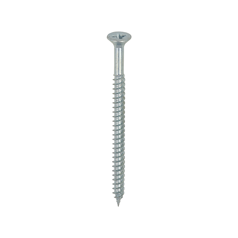 Twin-Threaded Woodscrews - PZ - Double Countersunk - Zinc - 8x21/2