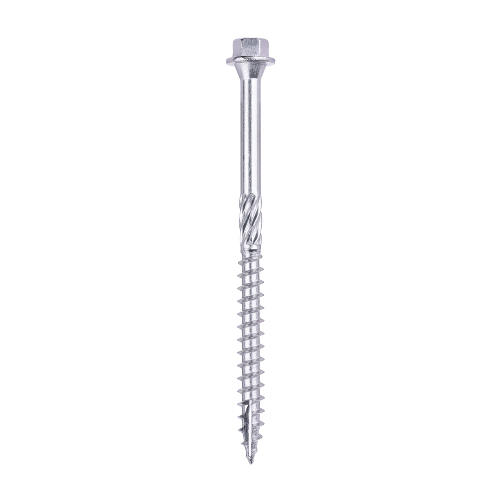 Timber Frame Construction & Landscaping Screws - Hex - A4 Stainless Steel - 6.7x100