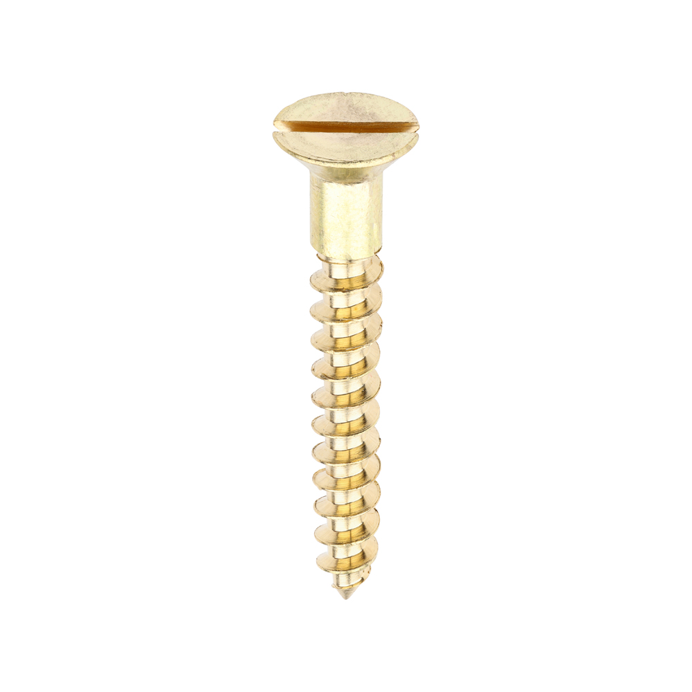 Solid Brass Timber Screws - SLOT - Countersunk - 10x11/2