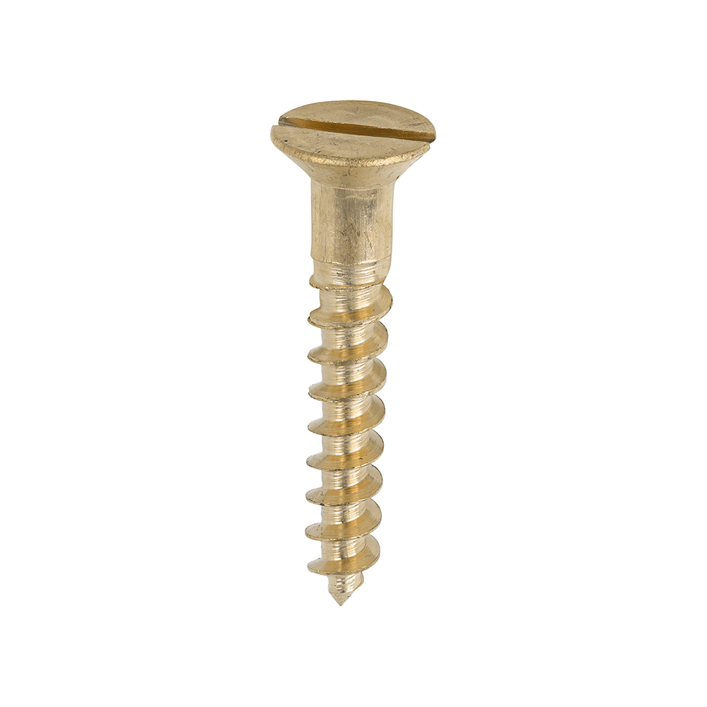 Solid Brass Timber Screws - SLOT - Countersunk - 10x11/4