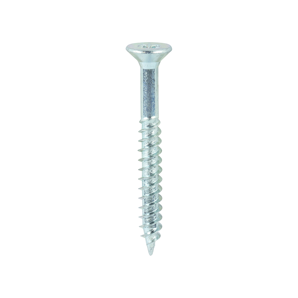 Twin-Threaded Woodscrews - PZ - Double Countersunk - Zinc - 10x13/4