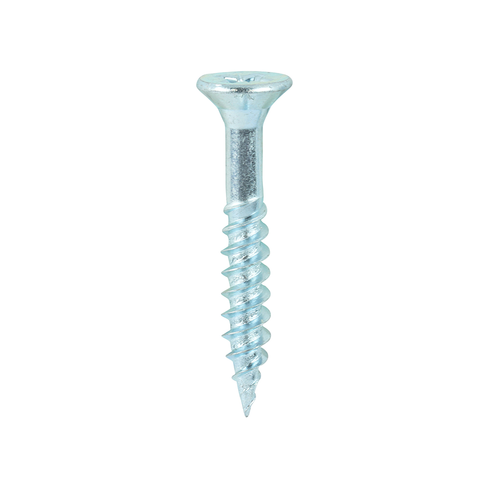 Twin-Threaded Woodscrews - PZ - Double Countersunk - Zinc - 12x11/2