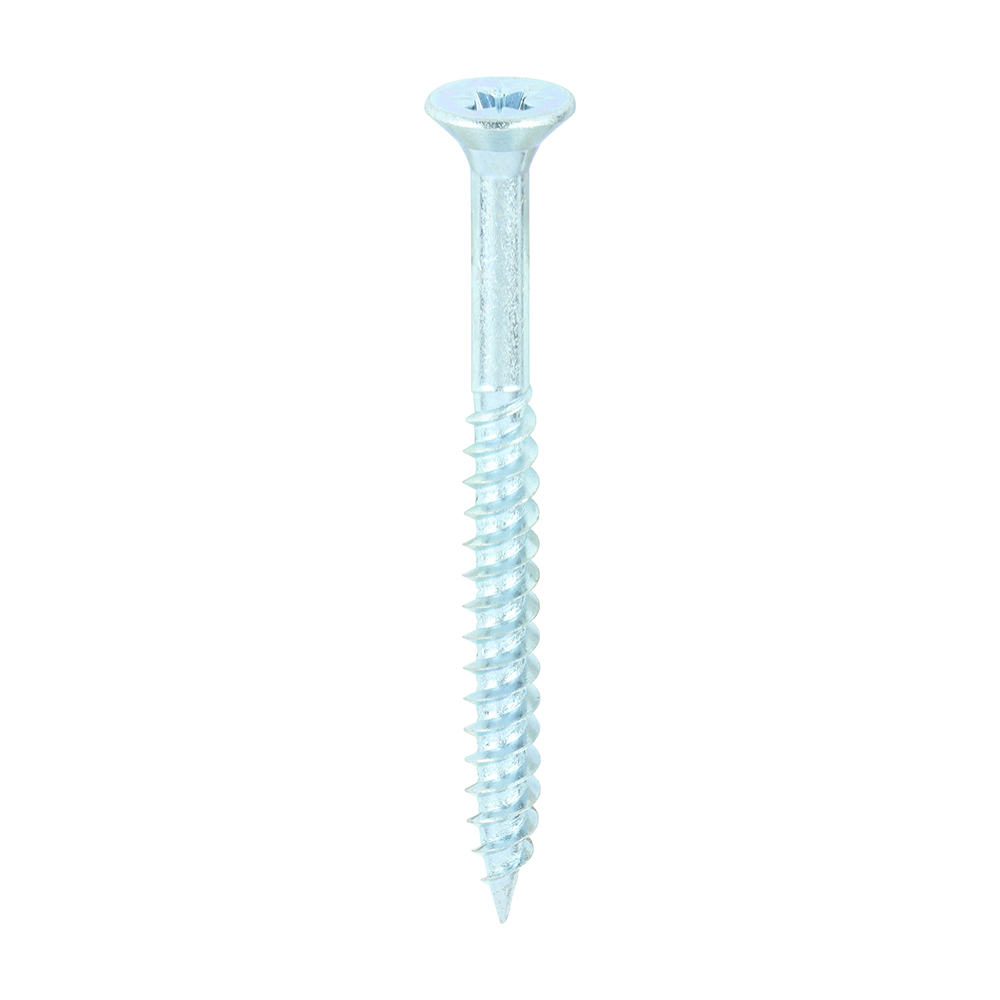 Twin-Threaded Woodscrews - PZ - Double Countersunk - Zinc - 12x21/2