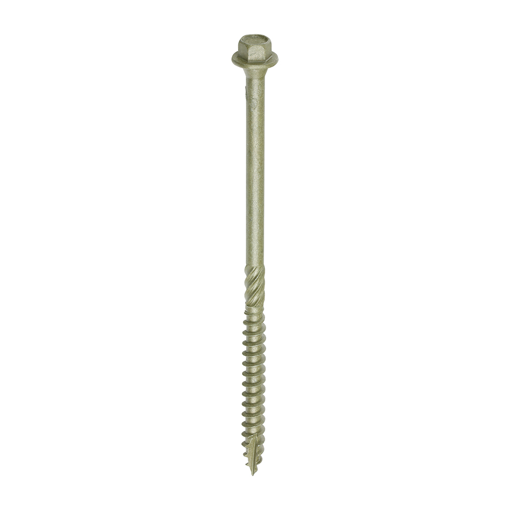 Timber Frame Construction & Landscaping Screws - Hex - Exterior - Green Organic - 6.7x125