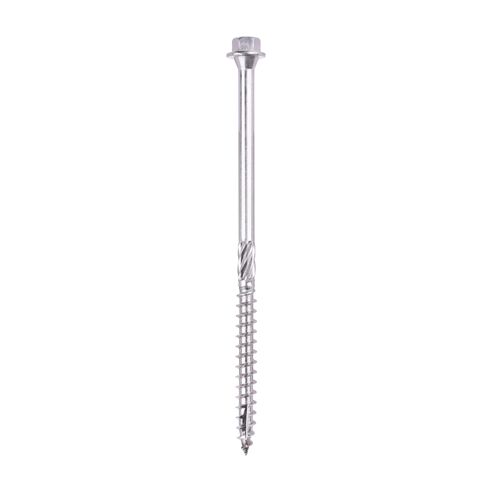 Timber Frame Construction & Landscaping Screws - Hex - A4 Stainless Steel - 6.7x125