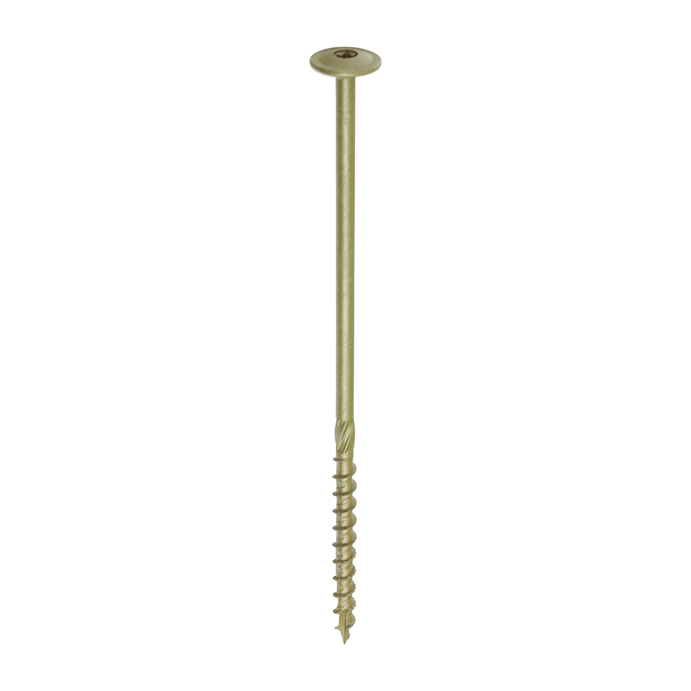 Timber Frame Construction & Landscaping Screws - Wafer - Exterior - Green Organic - 8.0x200