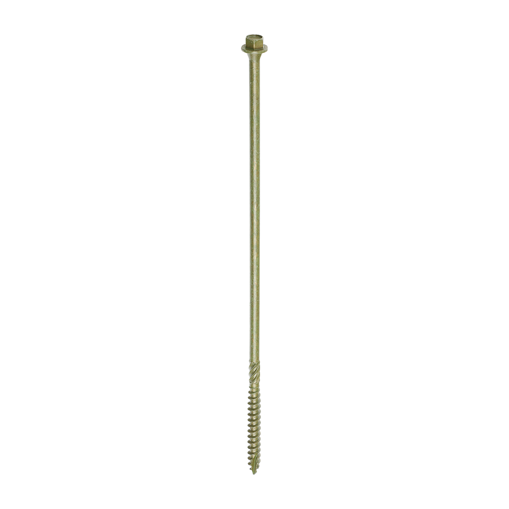 Timber Frame Construction & Landscaping Screws - Hex - Exterior - Green Organic - 6.7x225