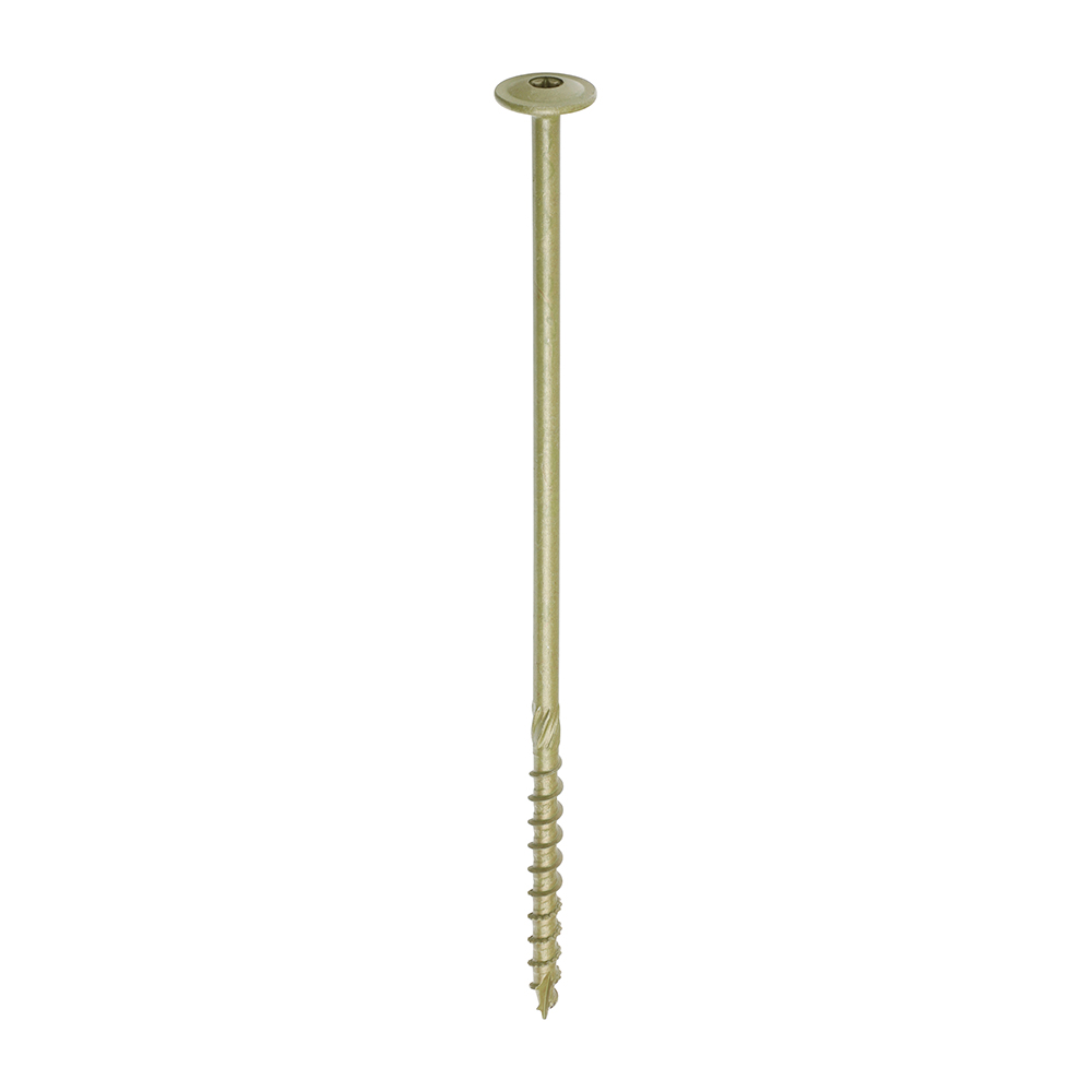 Timber Frame Construction & Landscaping Screws - Wafer - Exterior - Green Organic - 8.0x225