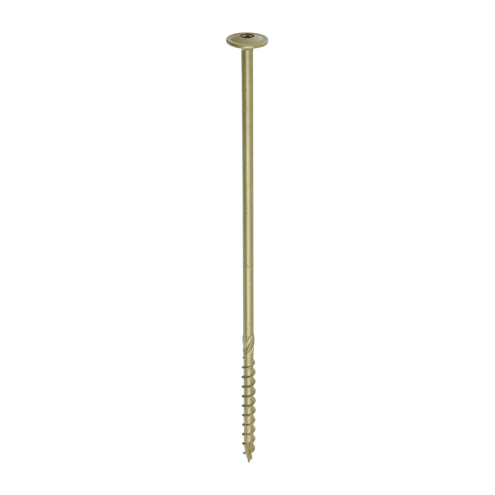 Timber Frame Construction & Landscaping Screws - Wafer - Exterior - Green Organic - 8.0x250