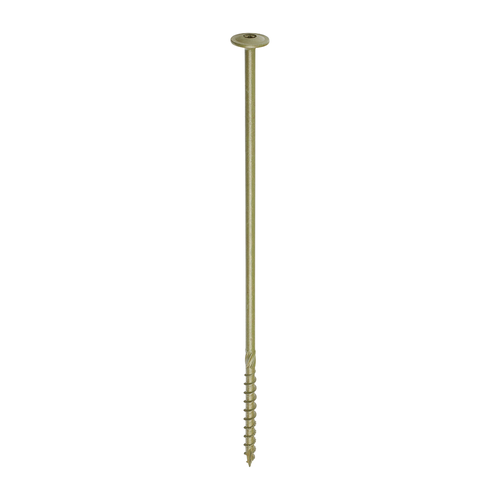 Timber Frame Construction & Landscaping Screws - Wafer - Exterior - Green Organic - 8.0x275