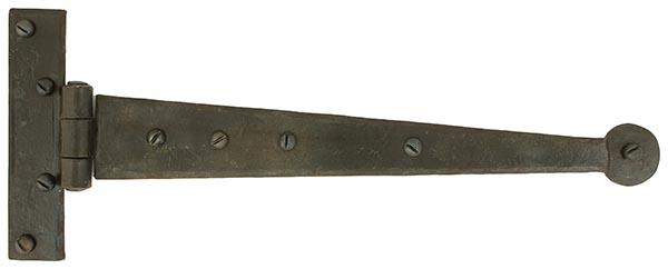 Beeswax 12" Penny End T Hinge (pair)