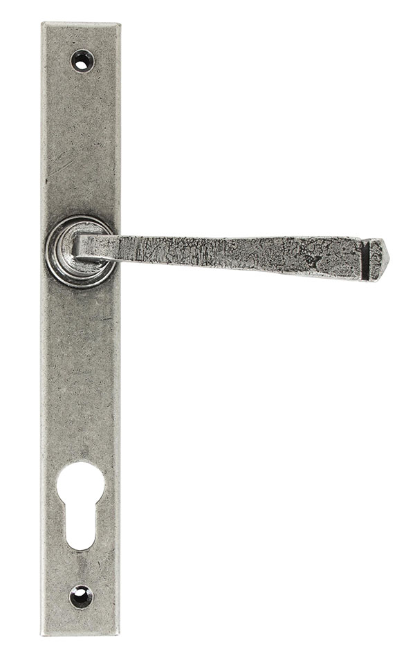 Pewter Avon Slimline Lever Espag. Lock Set