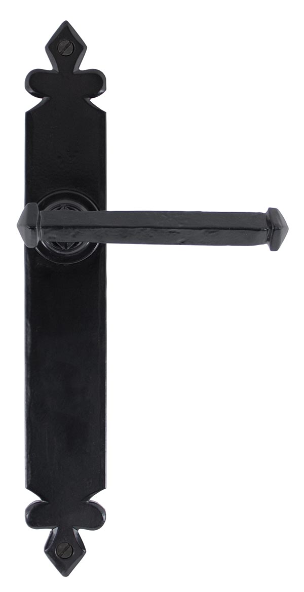 Black Tudor Lever Latch Set