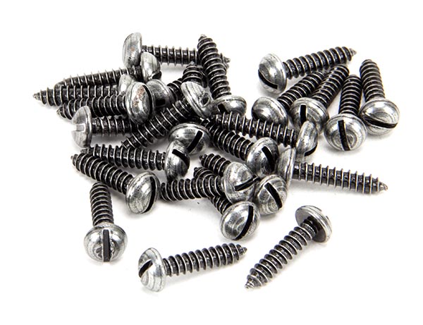Pewter 8 x 3/4" Round Head Screws (25)