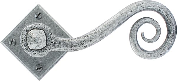 Pewter Monkeytail Lever on Rose Set (Diamond)