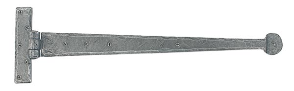 Pewter 18" Penny End T Hinge (pair)
